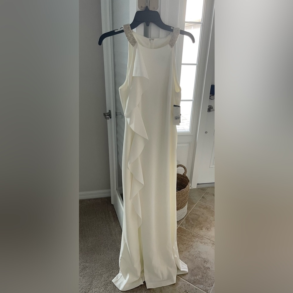 Ralph Lauren Cream Asymmetrical Dress